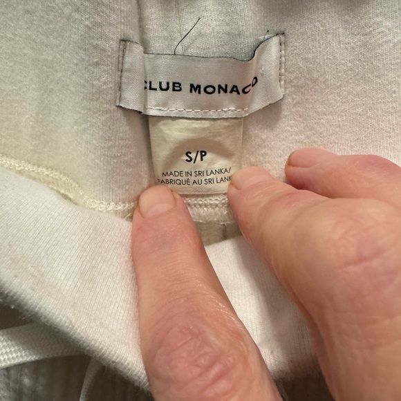 Club Monaco Waffle Sweatpant W Small, Cream - Picture 3 of 9